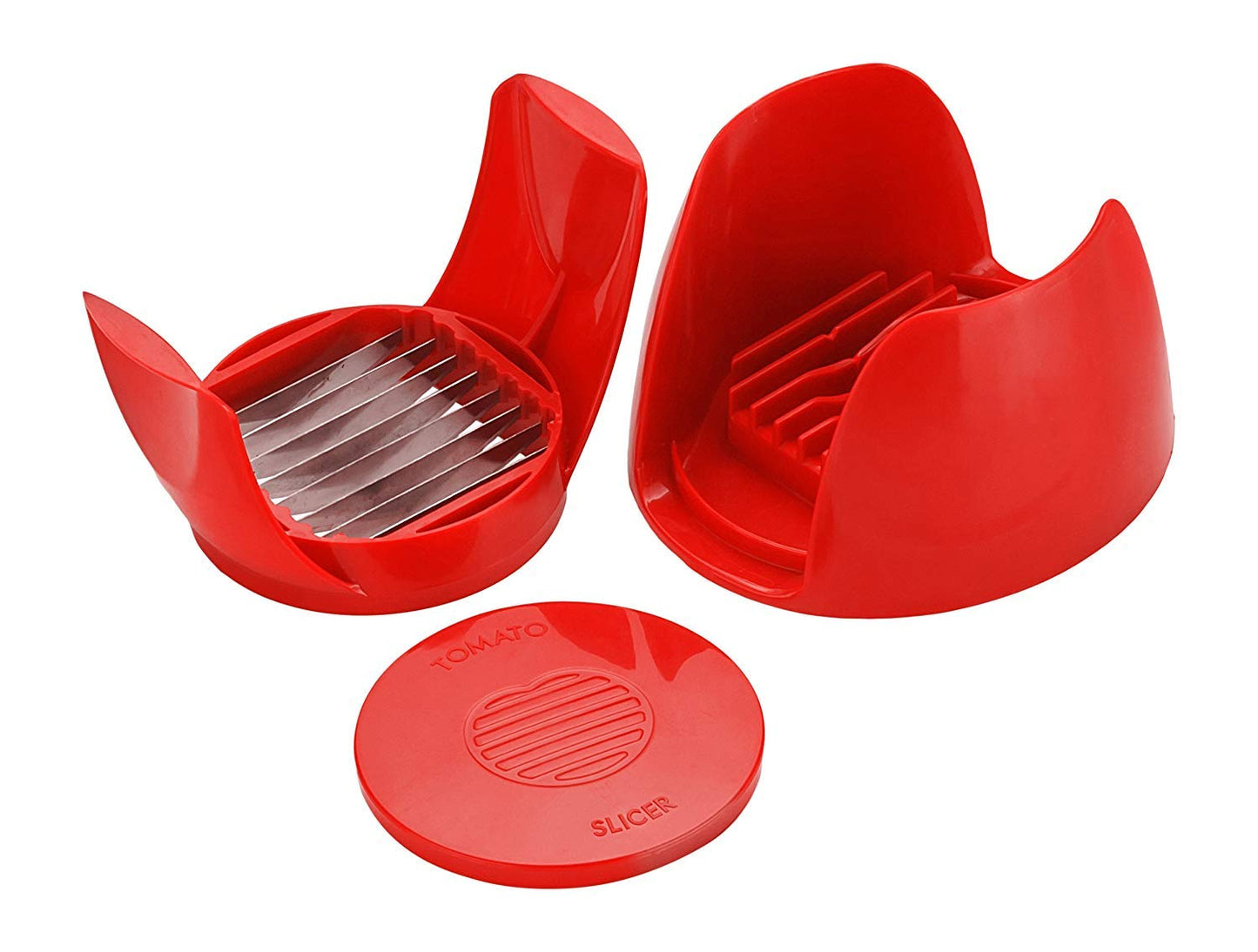 Miracle Unbreakable Plastic Tomato Slicer, Red