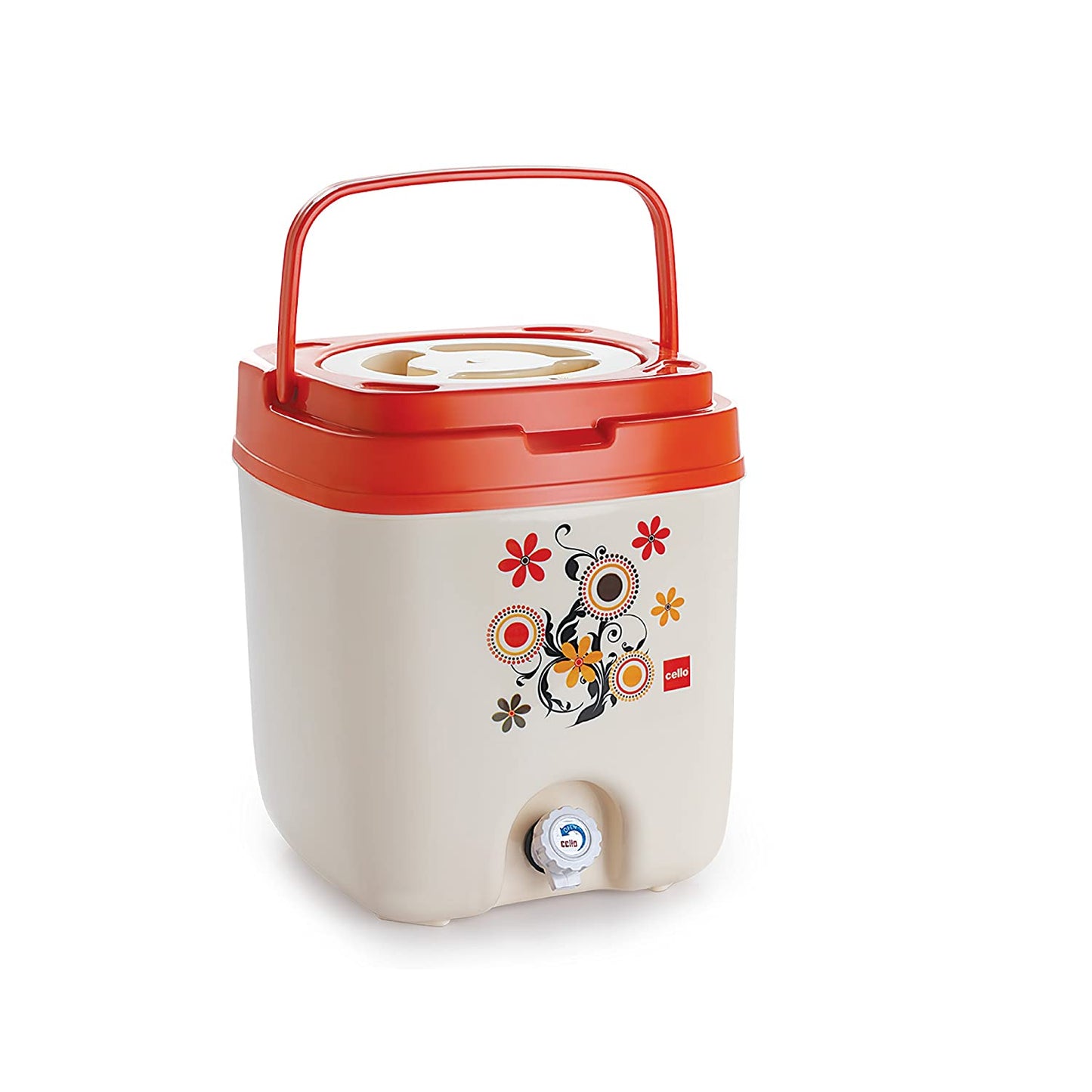 Cello Cool Trac Plastic Insulated Water Jug, 10 litres, Orange