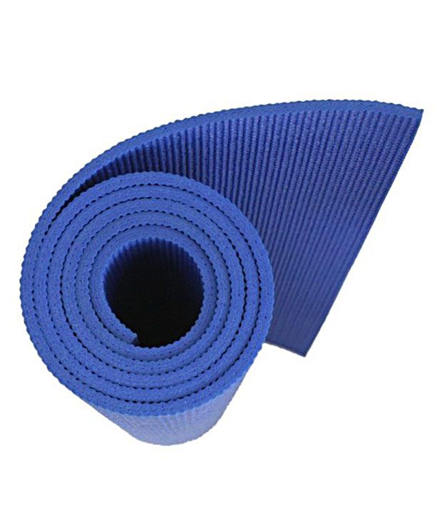 KF Yoga Mat -- 6MM Thickness – 6ft long good quality sticky mat best for yoga, meditation, fitness exercise, workout for women, men, girls, boys and kids. - Blue
