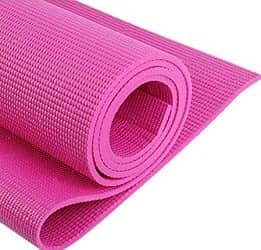 KF Yoga Mat -- 6MM Thickness – 6ft long good quality sticky mat best for yoga, meditation, fitness exercise, workout for women, men, girls, boys and kids. - Pink
