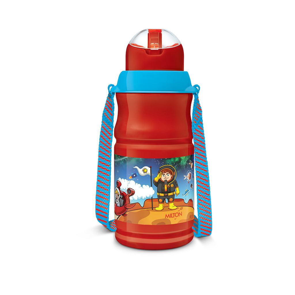 Milton KOOL FLORIC Water Bottle.400/500ML. Pack Of 1. - 400ml, Red