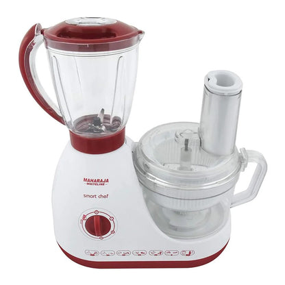 MAHARAJA WHITELINE Smart chef (FP-100) 600 W Food Processor  (White, Red)