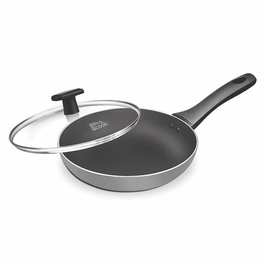 MILTON Pro cook Black Pearl Induction Fry Pan with Glass Lid, 24 cm / 1.8 Litre | 1 Year Warranty