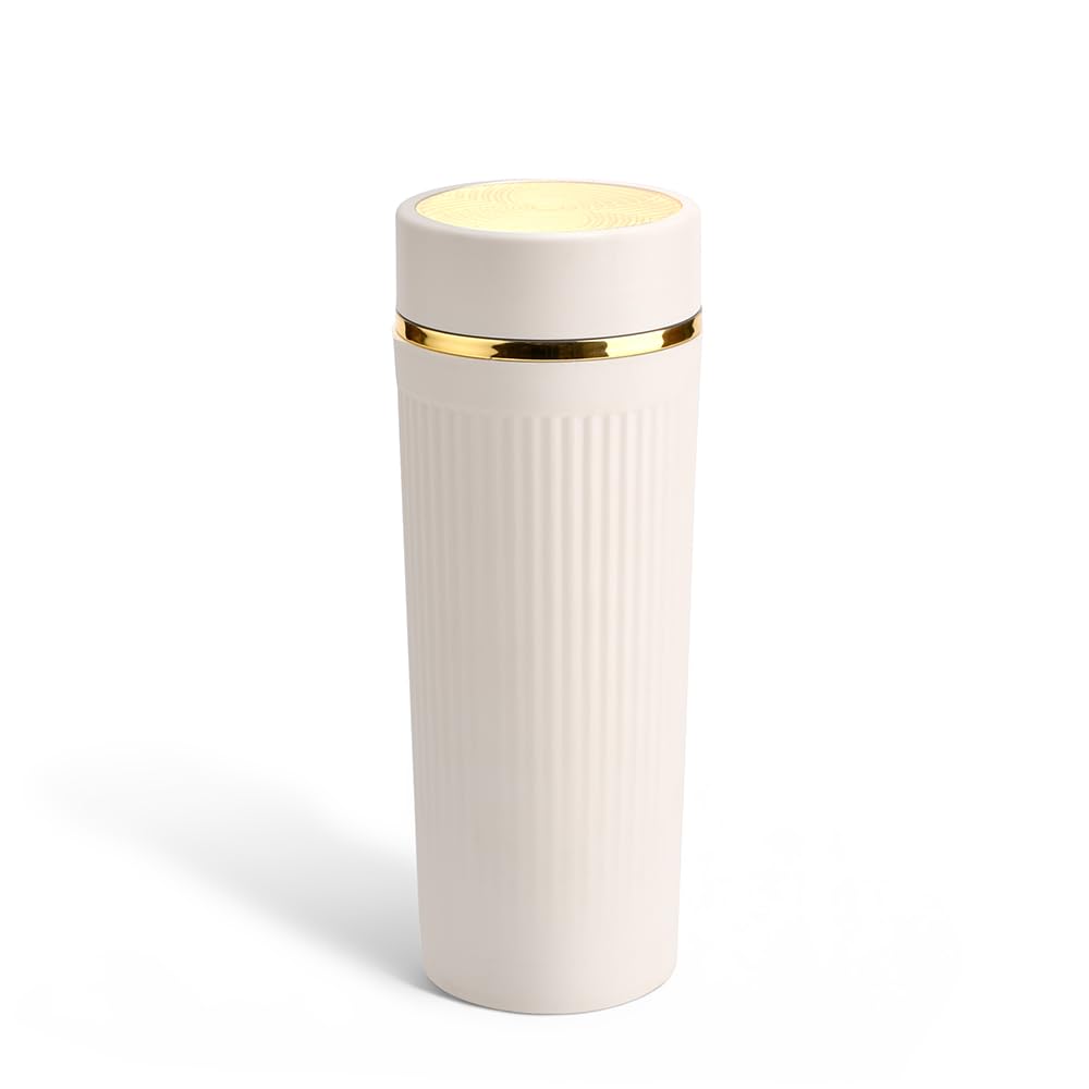 Asian Plastowares Brighto Beverage Holder Insulated Flask 500ml | Hot and Cold Bottle for Diwali Gift | Corporate| Beige