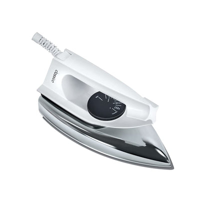 Maharaja Whiteline Plastic 1000 Watts Classico Dry Iron, 1000 Watts |Adjustable Temperature Control | Isi Centified | Non-Stick Soleplate | Indicator Light | (White)