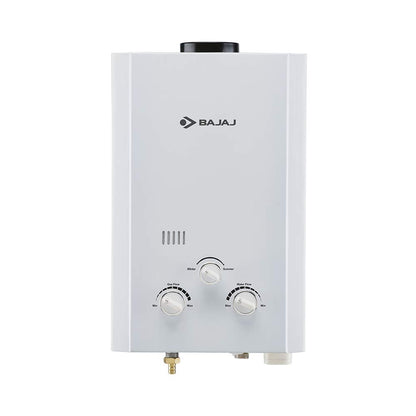 Bajaj Majesty Duetto Gas 6 Ltr Vertical Water Heater (PNG)|Gas Geyser For Home| Oxygen Depletion Sensor|White