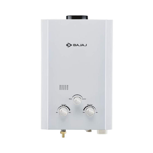 Bajaj Majesty Duetto Gas 6 Ltr Vertical Water Heater (PNG)|Gas Geyser For Home| Oxygen Depletion Sensor|White