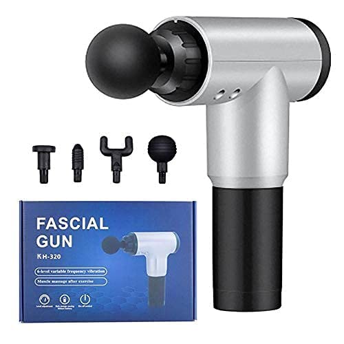 RF Portable Electric Fascial Gun KH-320 Massage Tool for Pain Relief | Mini Gun Massager with 4 heads | Massager For Pain Relief & Recovery | Portable Handheld Electric