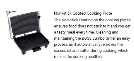 Boss Jumbo Griller (B-513) 1500 Watts Black