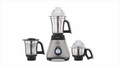 Preethi MG-212 750 W Mixer Grinder  (MG 212 | 3 Jars | Steel/Black