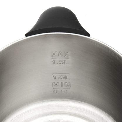 Borosil Omni 1.5 L Electric Kettle with Egg Tray, Stainless Steel Inner Body, Boil Water For Tea, Coffee, Soup, Silver