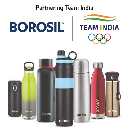 Borosil Hydra Travelsmart 360 ml Stainless Steel Water Bottle | Double Wall Vacuum Insulated Flask | 10 Hours Hot & 12 Hours Cold | Leakproof, BPA Free | 1 Year Warranty, Pink