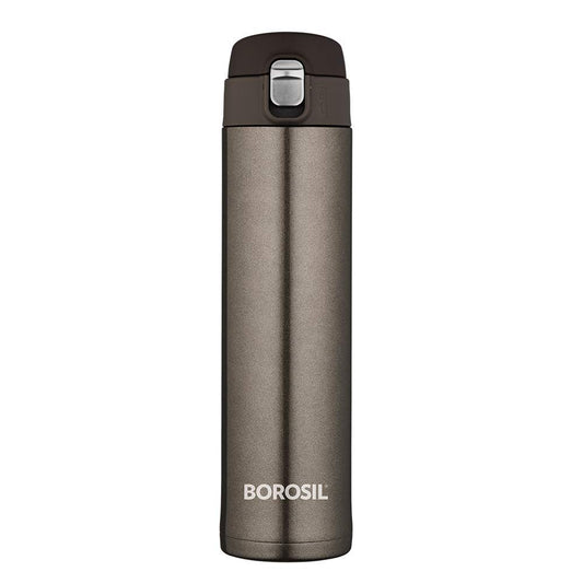 Hydra Nova 500 ml Stainless Steel Water Bottle | Double Wall Vacuum Insulated Flask | 16 Hours Hot and 18 Hours Cold | Bottle for Office, Gym, School, College | 1 Year Warranty, Titanium