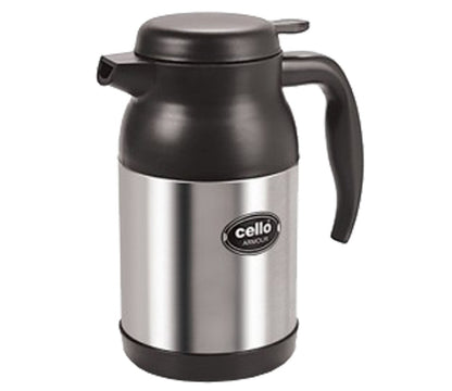 Cello Armour Vacuum Insulated Flask, 1200ml, Silver | Hot and Cold Flask | Portable Stainless Steel Pot | Ideal for Travel, Home, Office School