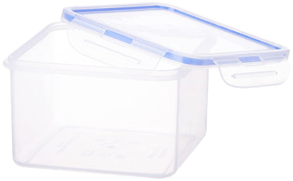 Aristo Lock & Fresh 202 Plastic Storage Container For Storing grains, pulses, rice, wheat etc - 1500 ML, Transparent Clear, large (LOCK&FRESH202) (15.5 x 15.5 x 10cm)