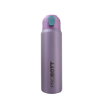 Probott Trek 800ml Thermoses Vacuum Insulated Flask Sipper Bottle, Stainless Steel Water Bottles, Purple | Flip Top Cap | Hot and Cold | Leak Proof | Wide Mouth | Water, Tea, Coffee, Gym, Travel