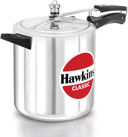 Hawkins Aluminium 8 Litre Classic Pressure Cooker, Tall Design Inner Lid Cooker, Big Cooker, Silver (Cl8T)