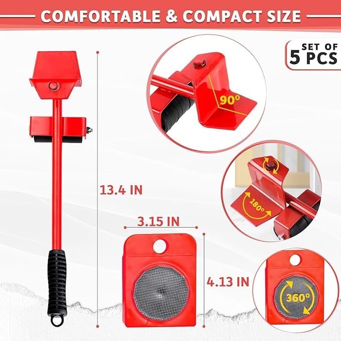 Atoz Heavy Duty Furniture Lifter Mover Tool Set, Furniture Moving Roller Wheel Set for Washing Machines, Fridge,Sofa, Wardrobes Adjustable Height