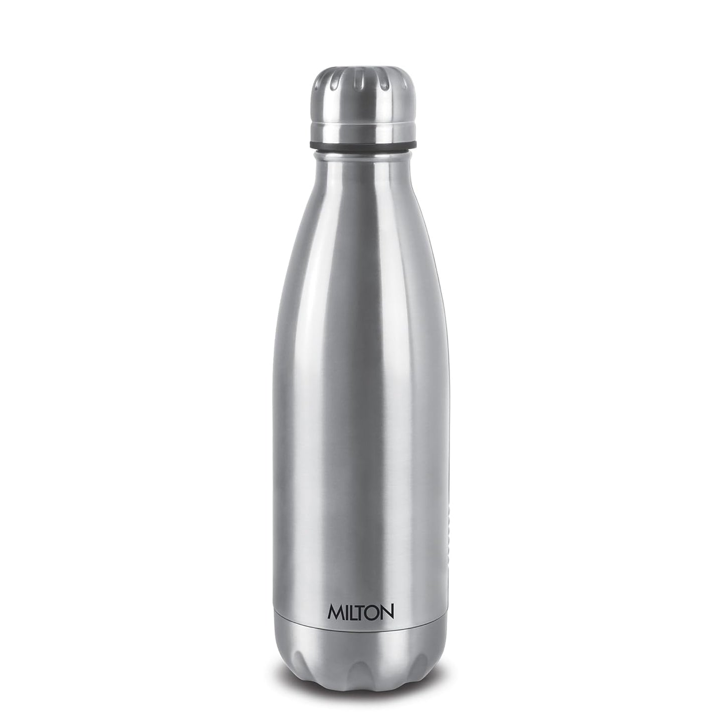 Milton Duo DLX 500 Thermosteel 24 Hours Hot and Cold Water Bottle, 1 Piece, 500 ml, Silver | Leak Proof | Office Bottle | Gym | Home | Kitchen | Hiking | Trekking | Travel Bottle