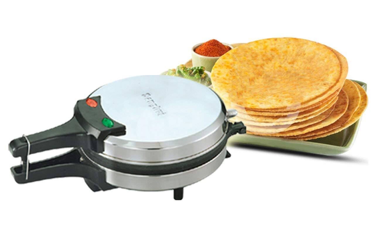 Sanghvi Stainless Steel and Metallic Non-Stick Coating Roti Roaster (14x5.25x8 Inches, Silver).