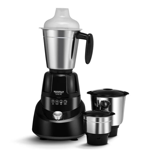 Maharaja Whiteline Turbo Dlx MX-185 750W Mixer Grinder with 3 Jars, Black