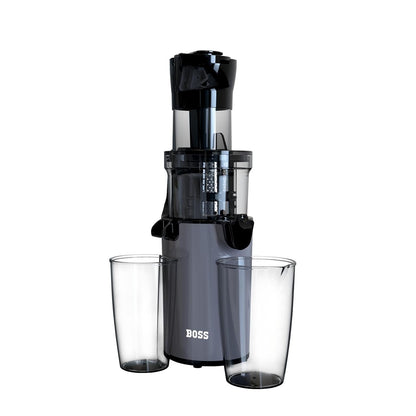 BOSS Fauna Slow Juicer, Professional Cold Press Whole Slow Juicer, 200 Watts | All-in-1 Fruit & Vegetable Juicer, Grey