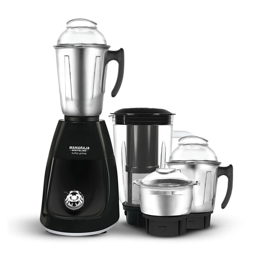 Maharaja Whiteline Turbo Prime Elite 750W Elite Mixer Grinder, Black