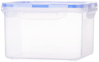 Aristo Lock & Fresh 202 Plastic Storage Container For Storing grains, pulses, rice, wheat etc - 1500 ML, Transparent Clear, large (LOCK&FRESH202) (15.5 x 15.5 x 10cm)