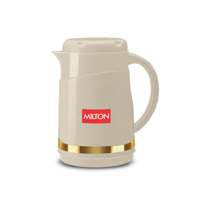 Milton Renova 750 Water Jug, PU Insulated Inner Stainless Steel Hot & Cold Jug, BPA Free, Leak Proof, 750 ml, Beige, Ideal for Tea, Coffee, Water, Hot Beverages