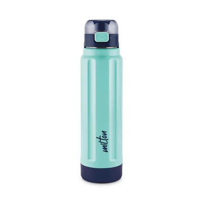 Milton Taurus 900 Steel Thermoware, Inner Stainless Steel, Cold PU Insulated, Leak Proof Water Bottle for School Kids, Office, Gym, Easy to Carry Handle, 665 ml, Black