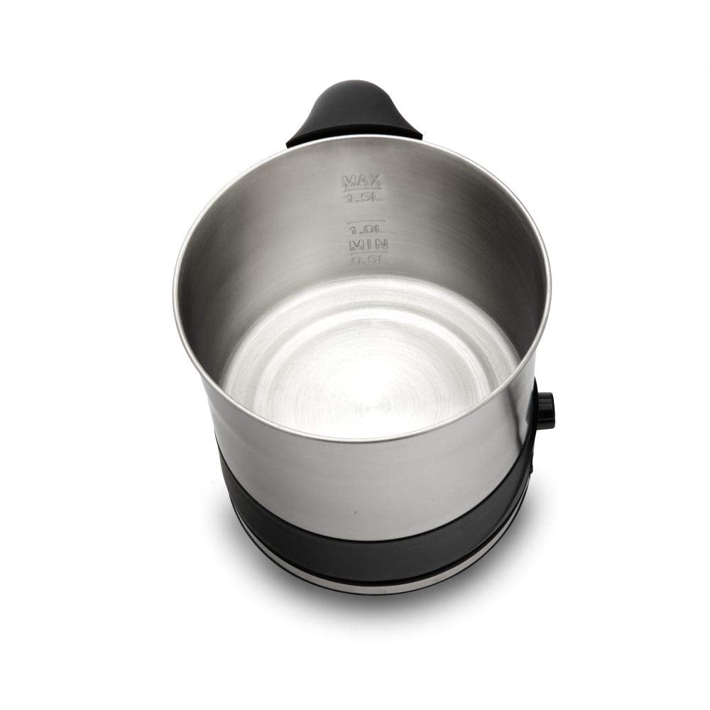 Borosil Omni 1.5 L Electric Kettle with Egg Tray, Stainless Steel Inner Body, Boil Water For Tea, Coffee, Soup, Silver