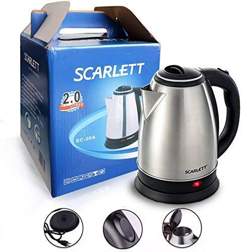 Scarlett Stainless Steel Electric Kettle: 2.0 Liter