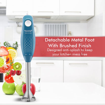 Maharaja Whiteline Infiny Mix Smart Hand Blender (175W), Turquoise Blue & White