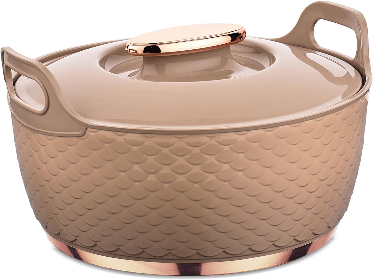 ASIAN Casserole Majestic Gold Stainless Steel Insulated Hotpot (ROSE, 2500ML)