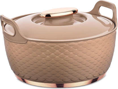 ASIAN Casserole Majestic Gold Stainless Steel Insulated Hotpot (ROSE, 2500ML)