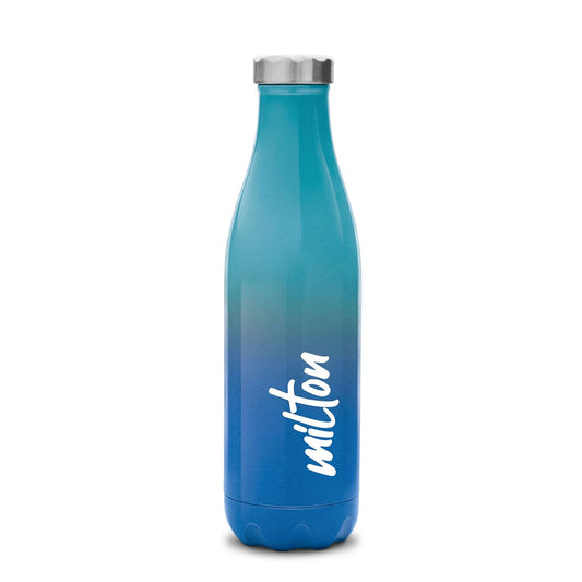 MILTON Prudent 500 Thermosteel Bottle, 510 ml Water Bottles, 24 Hours Hot and Cold, Easy to Carry, Easy Grip, Rust Proof, Tea, Coffee, Office, Travel Bottle, Blue