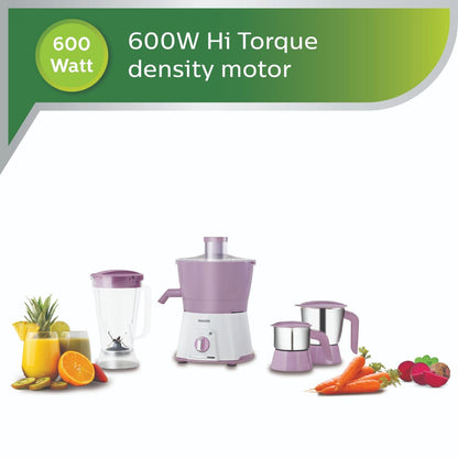 Philips Avenger HL7581 600 Juicer Mixer Grinder (Pink, 3 Jars)