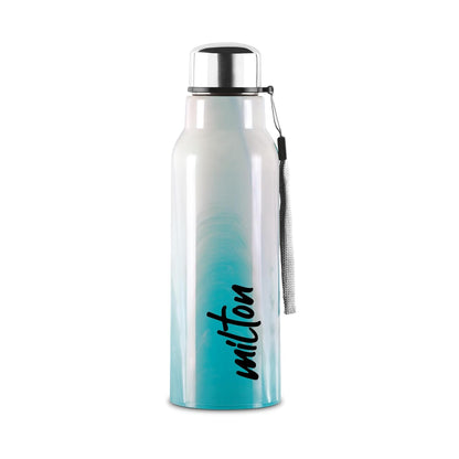 MILTON Steel Marble 600 Leak Proof, Wide Mouth & Easy to Open Insulated Inner Steel Outer Plastic Water Bottle, 520 ml, Aqua Green, School | Office | Travel Bottle