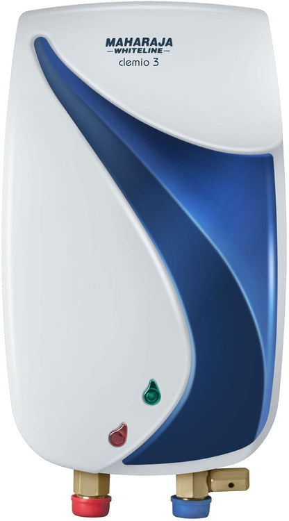 Maharaja Whiteline Abs Clemio 3 Water Heater, 3 Liters, White and Blue