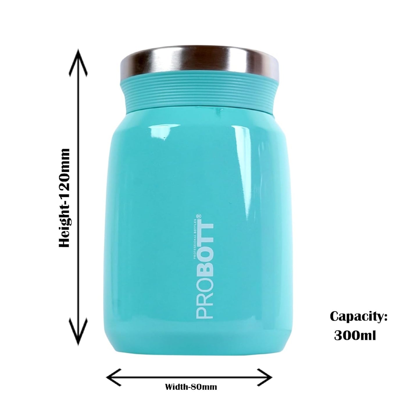 Buy Probott Gourmet Vacuum Insulated Flask Jar, 300 ml, Blue