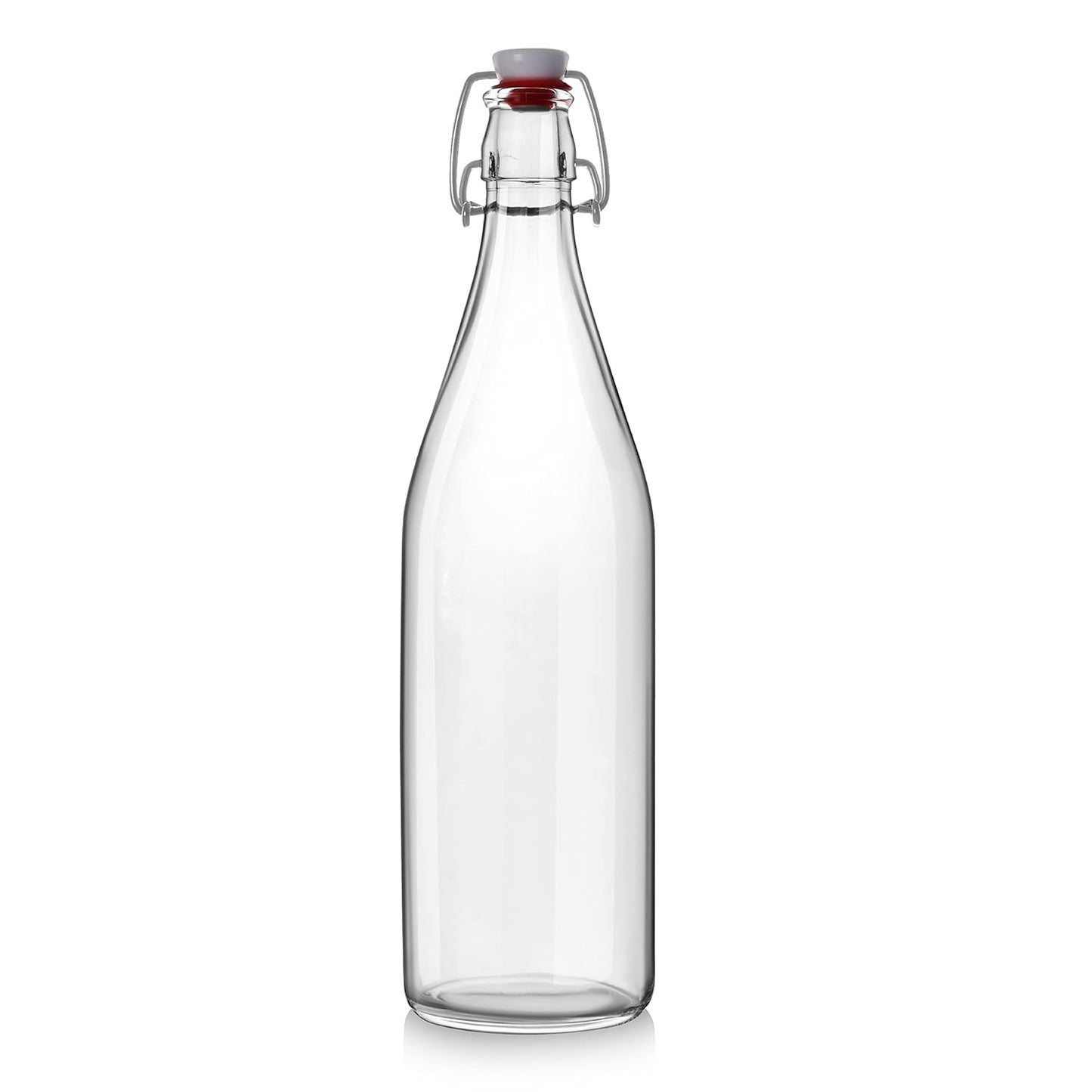 CELLO Aquaria Glass Water Bottle | Freezer Safe & Leakproof Flip Cap | Stylish & Unique Design | Durable & Scratch Proof | 1000ml, Clear