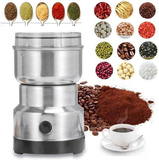 Nima Multifunctional Stainless Steel  Coffee Grinder, Smash Machine Coffee Beans Electric Grinder and Coffee Maker, Portable Electric Grinder for Home and Office (Pack of 1) (Coffee Grinder)