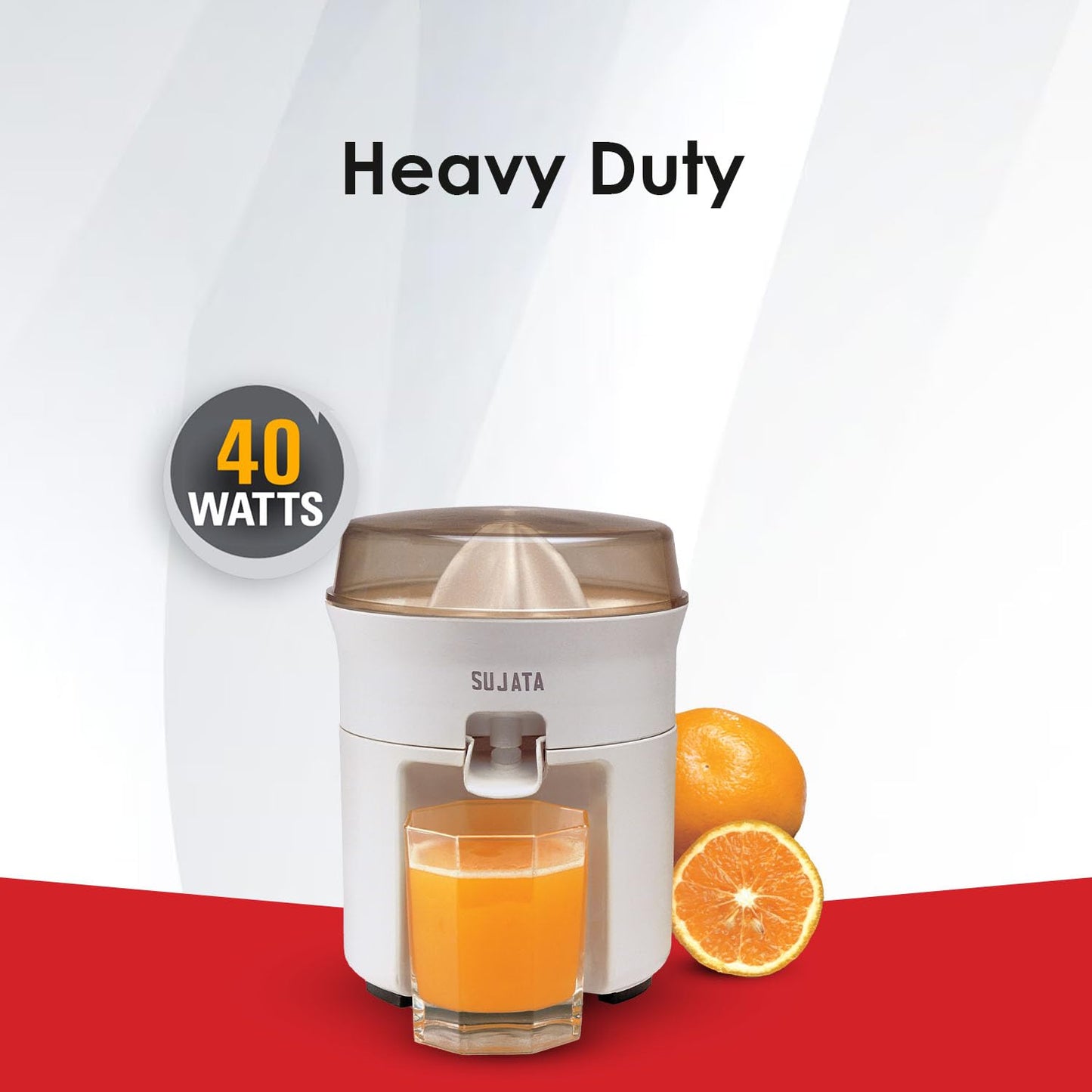 Sujata Citromatic The Expert Citrus Juicer | 40 Watts | 110 Rotations Per Min | With Special Lemon Press