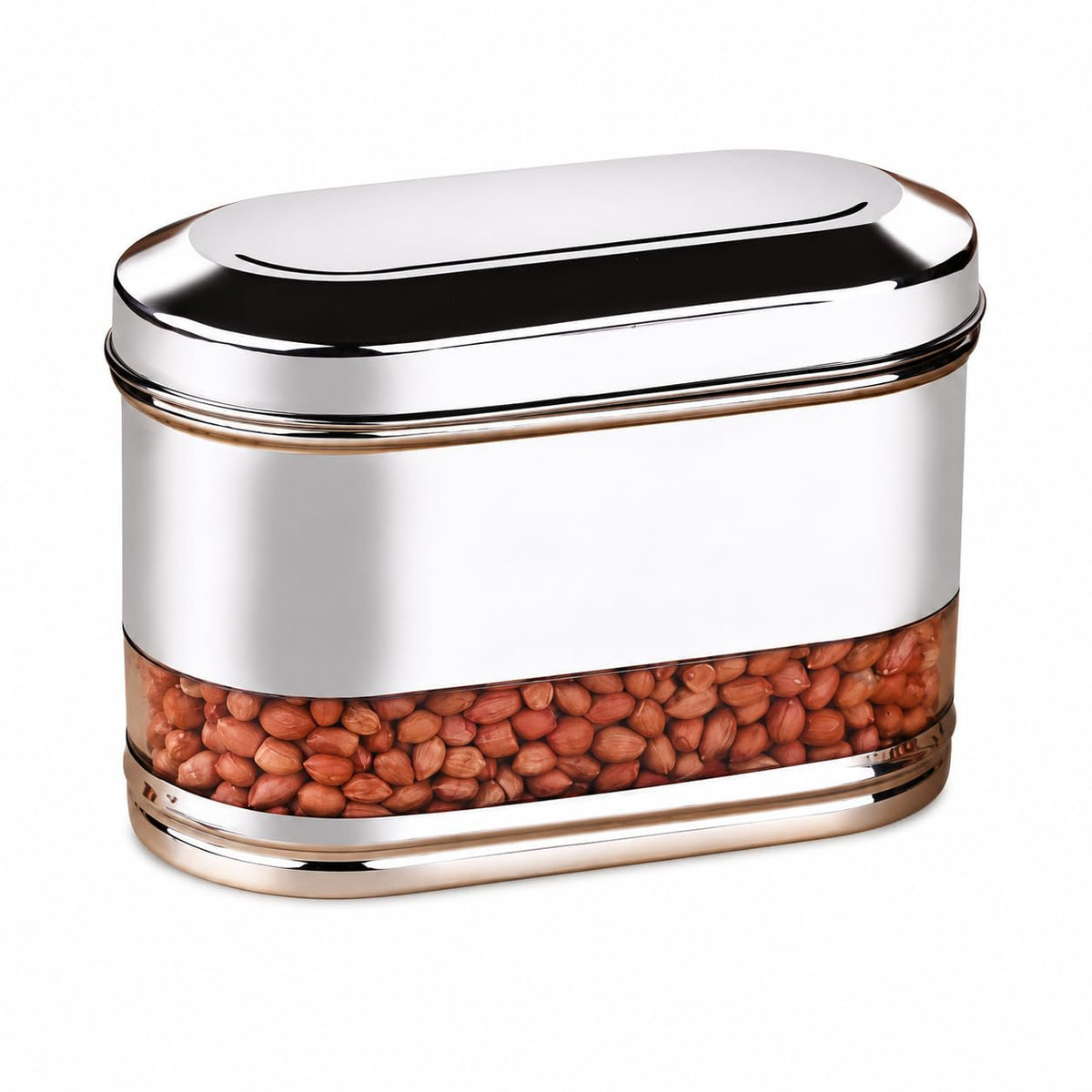 Apex ,Premium Stainless Steel Storage Container with Transparent Window Design, Airtight Kitchen Storage Jar for Rice, Pulses, Snacks & Dry Fruits