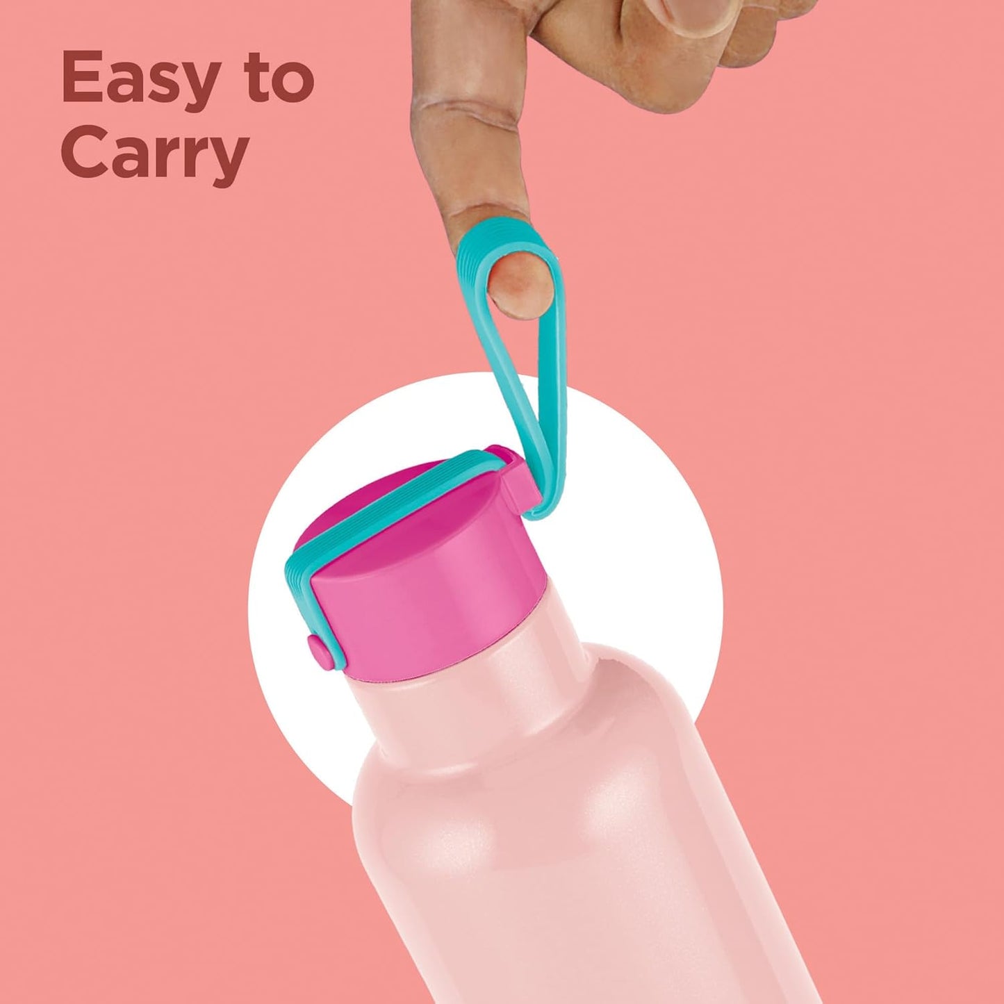 Milton Felice 700 Thermosteel Water Bottle 550 ml, 24 Hr Hot and Cold I Leak Proof Lid, ISI Certified I Vacuum Insulated I for Office, Gym, School I Pink