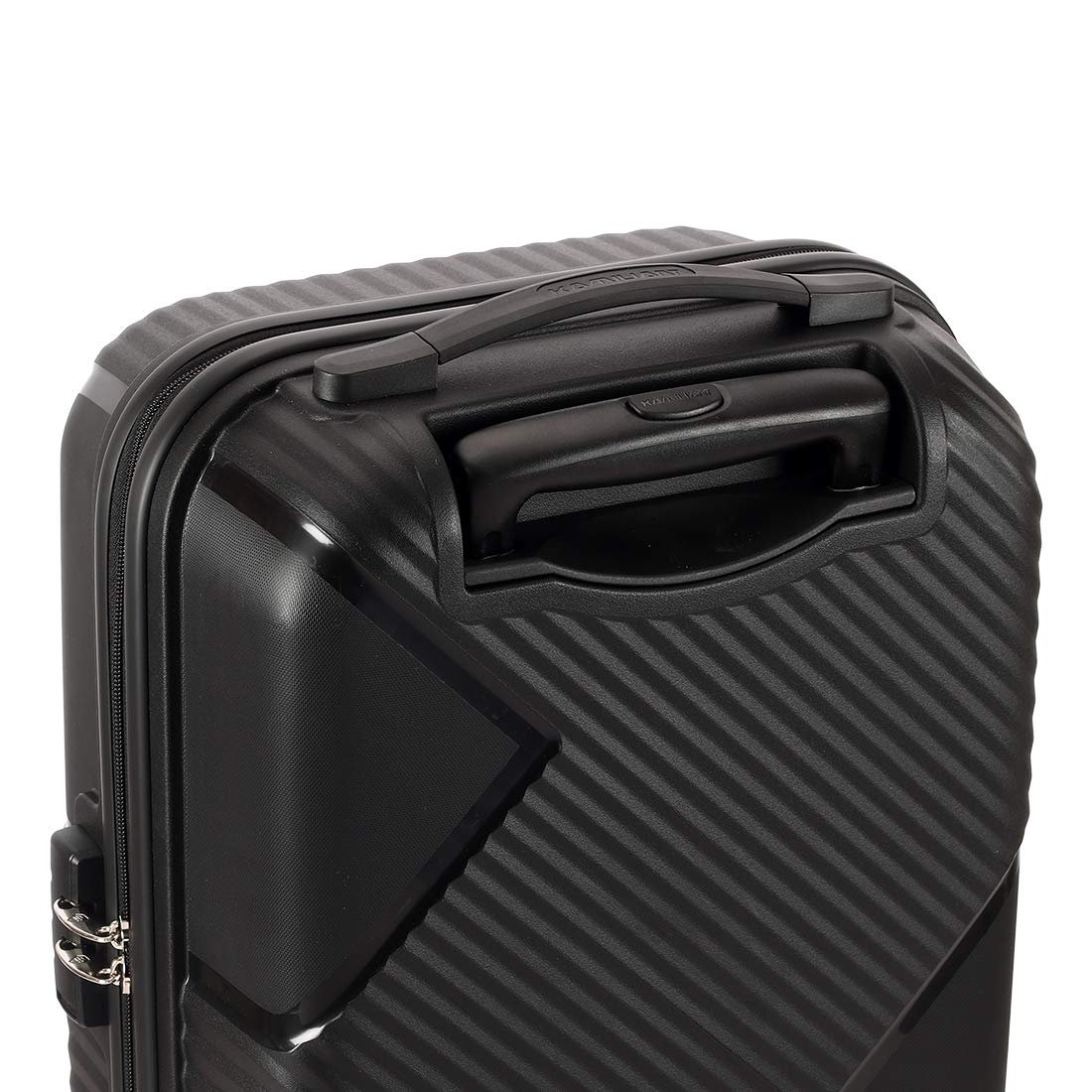 Kamiliant by American Tourister Kam Zakk Polypropylene 55 cms Black Hardsided Cabin Luggage (KAM Zakk SP 55CM - Black)