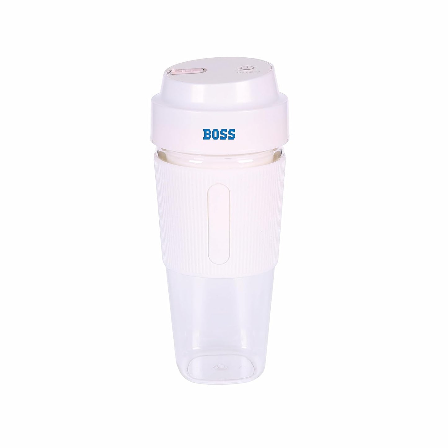 BOSS USB Portable Blender Bottle for Smoothie, Milk Shakes and Juice, USB Rechargeable Battery with 30 Watt Motor, 500 ML, built-in Jar, White