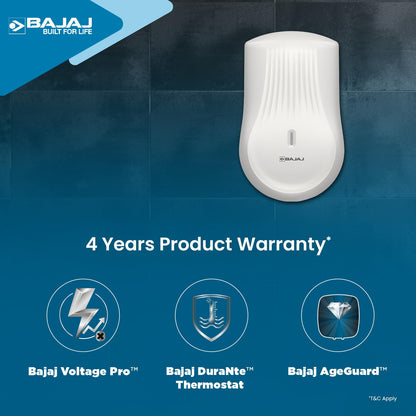 Bajaj Armor Series Converge 3L 3KW Instant Water Heater For Home|Ner Stick Heating Element|Withstand 6 Bar Pressure|Shock Resistant & Rust Proof|Withstand 4.5KV Surge Voltage|4-Yr Warranty|White