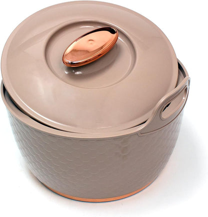 ASIAN Casserole Majestic Gold Stainless Steel Insulated Hotpot (ROSE, 2500ML)