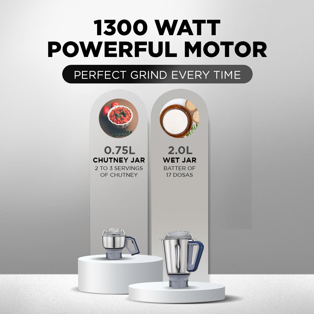 Preethi Xpro Duo MG-198 1300 W Commercial Mixer Grinder with